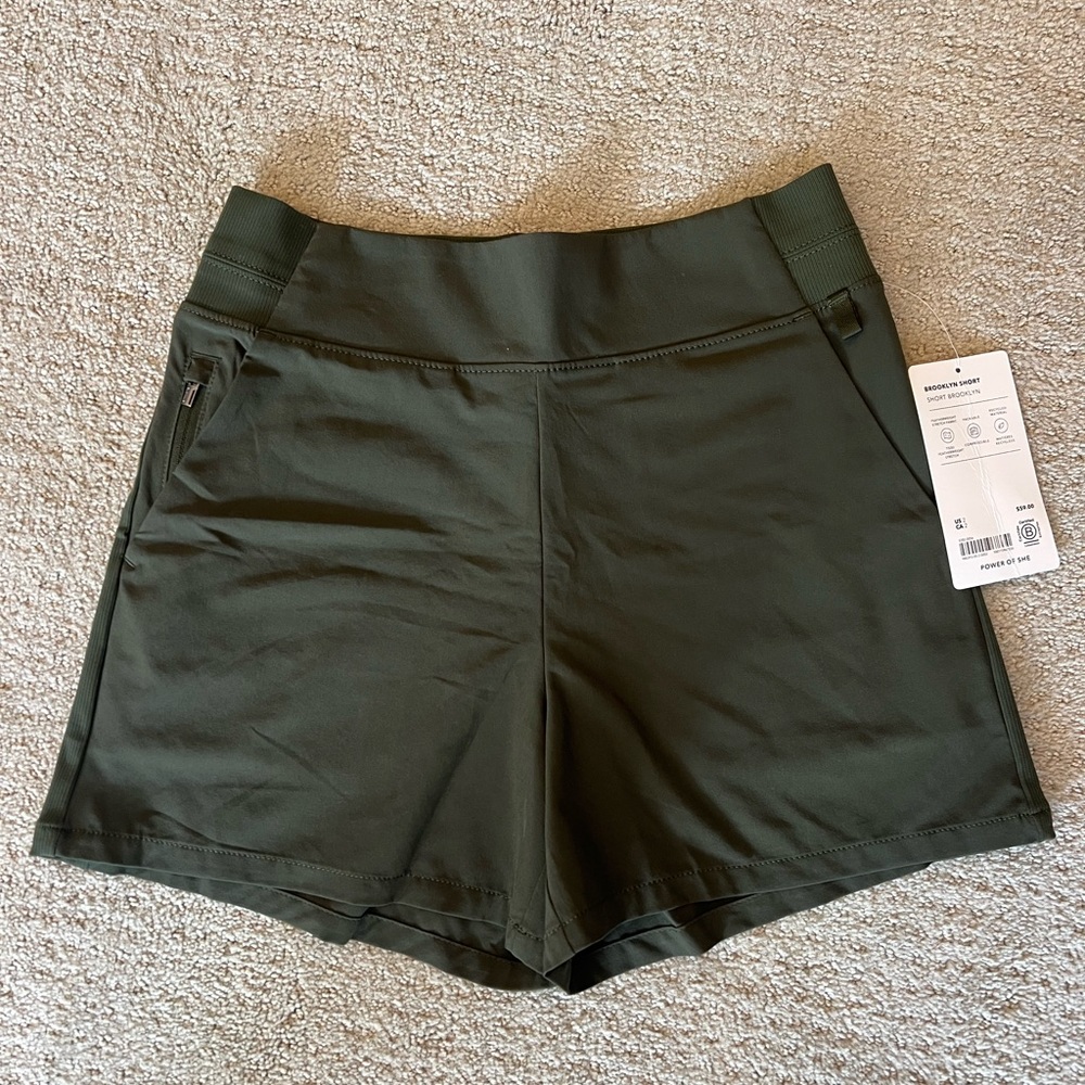 Athleta Dark Green Brooklyn Athletic Shorts